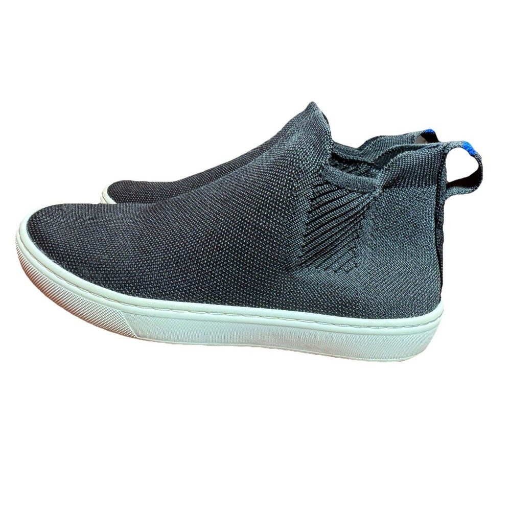 Rothy's The Chelsea Ankle Boot Knit Slip-On Black Size 6